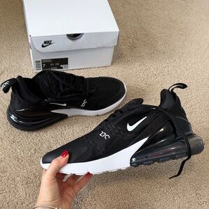 Nike Black and White Air Max 270 Sneakers